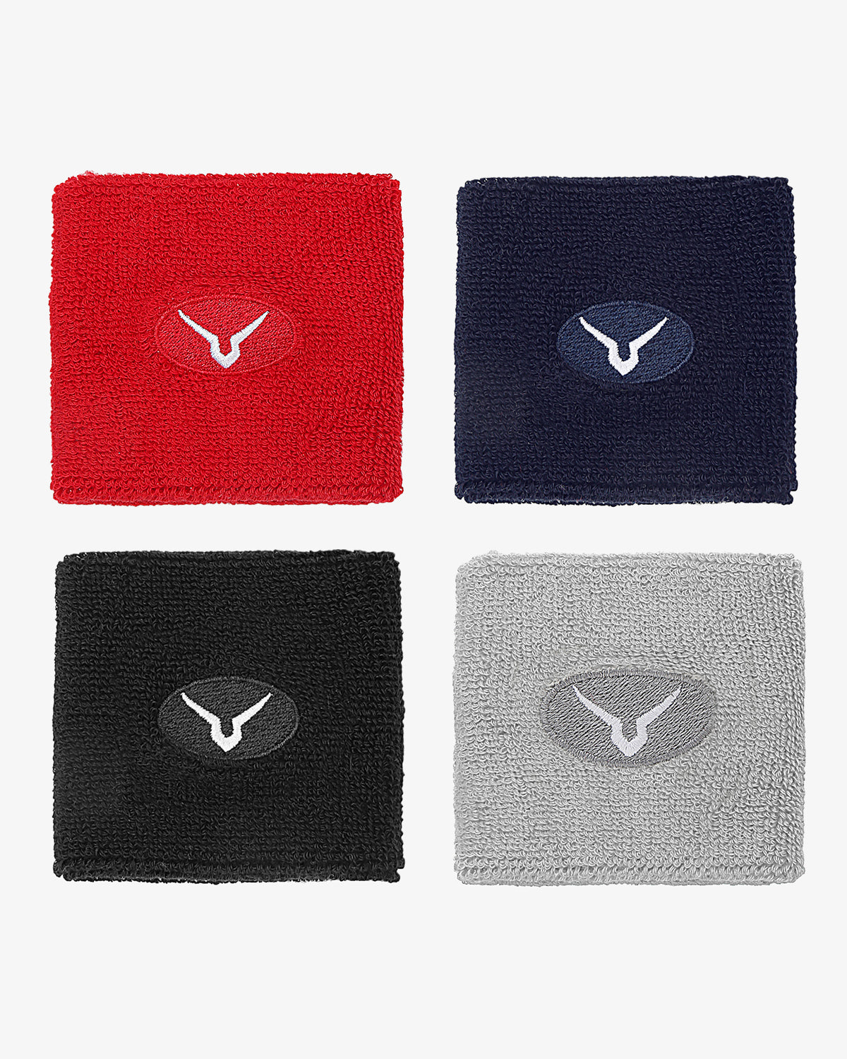 Invincible Cotton Wristband Sweatbands - 3 Inch, Pack of 4 for Active Style and Maximum Absorption