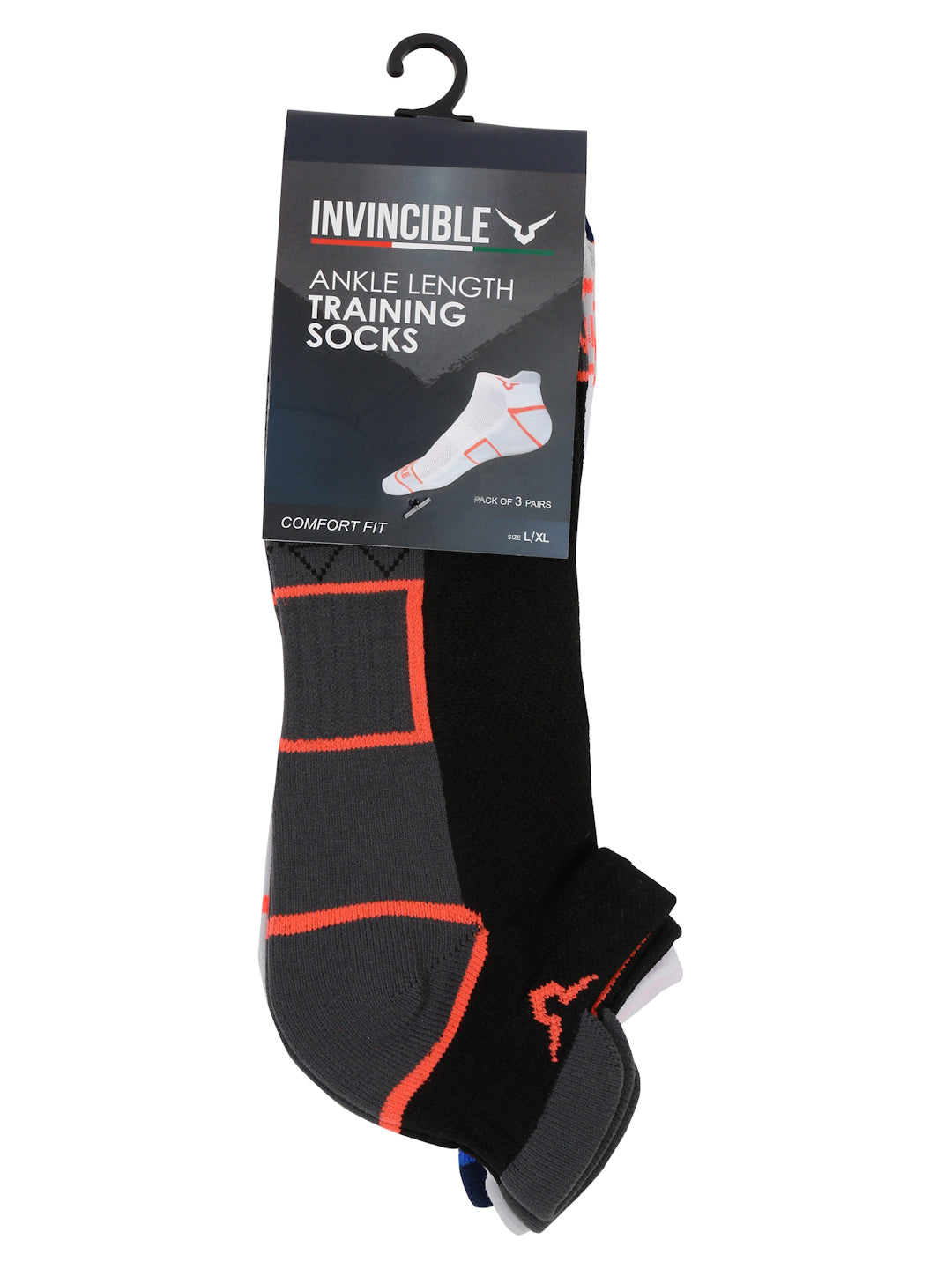 Invincible Ankle Length Socks Set of 3 Pairs
