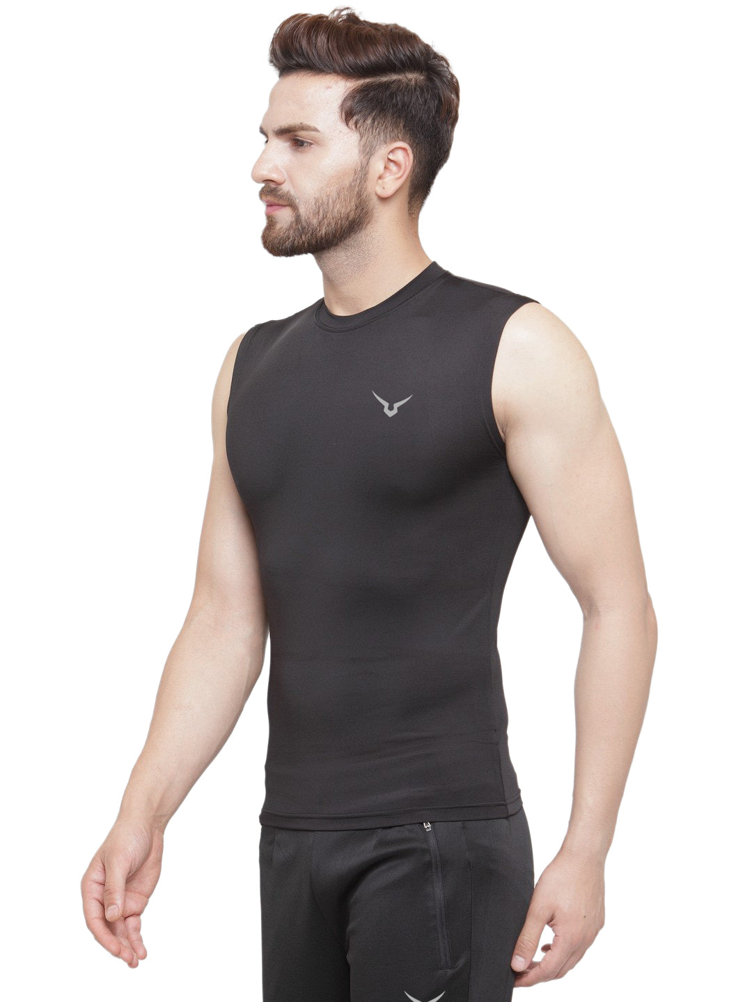 Invincible Men’s Compress Base Layer Sleeve Less Tee