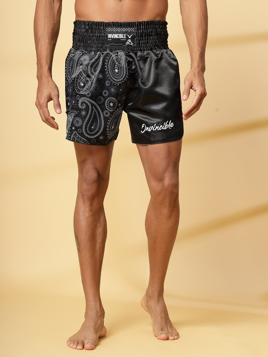 Invincible Buta Paisley Print Muay Thai Shorts