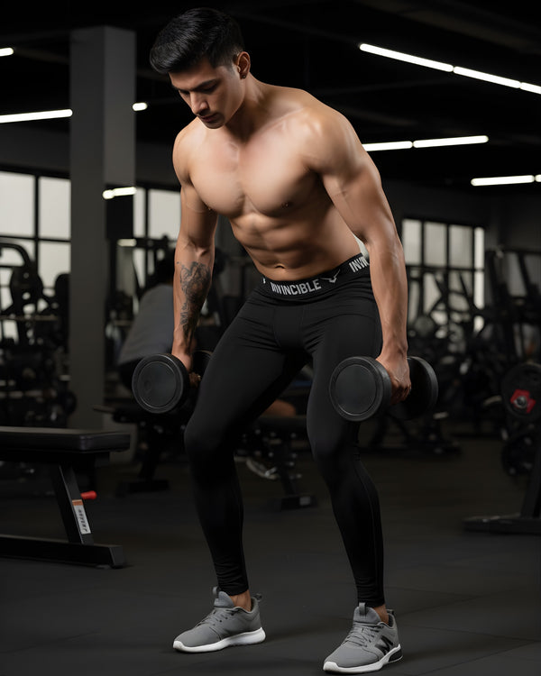 Invincible Men’s Pro Compression Gym Leggings
