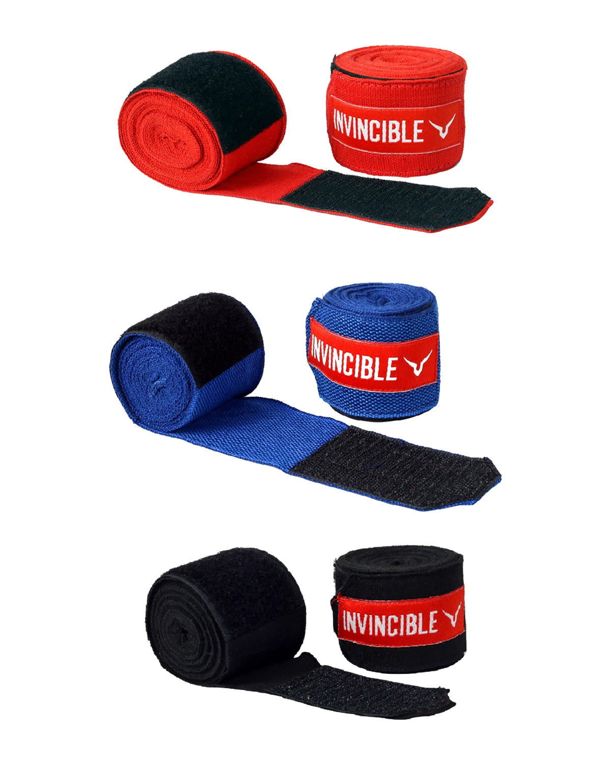 Invincible Classic Hand Wraps Pack of 3