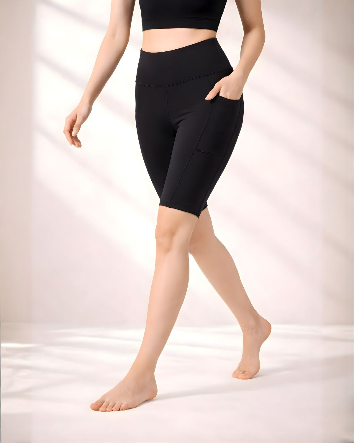Invincible Women's Yoga Training Shorts with Pockets