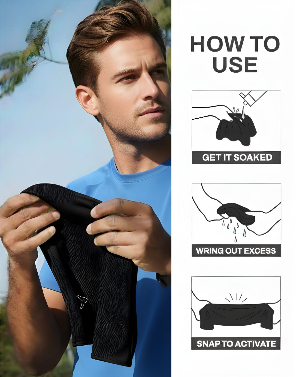 Invincible Cooling Towel for Gym & Running | Microfiber Quick-Dry Sports Cooling Cloth | Lightweight Sweat Towel for Workout, Training, Outdoor & Travel