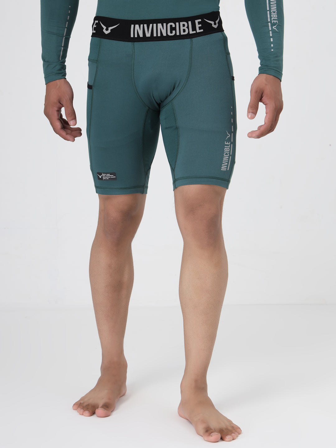 Invincible Men's Ghost Compression Shorts