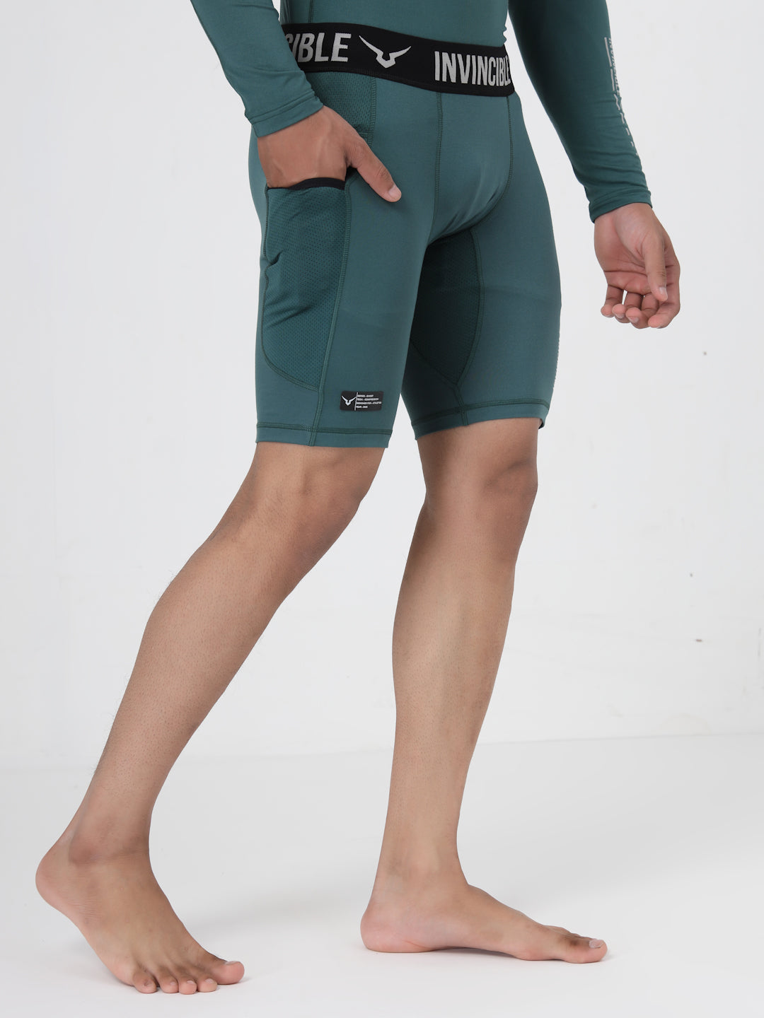 Invincible Men's Ghost Compression Shorts