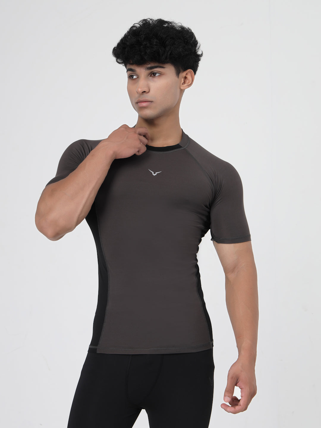 Invincible Men's Color Block Base Layer Compression Tee