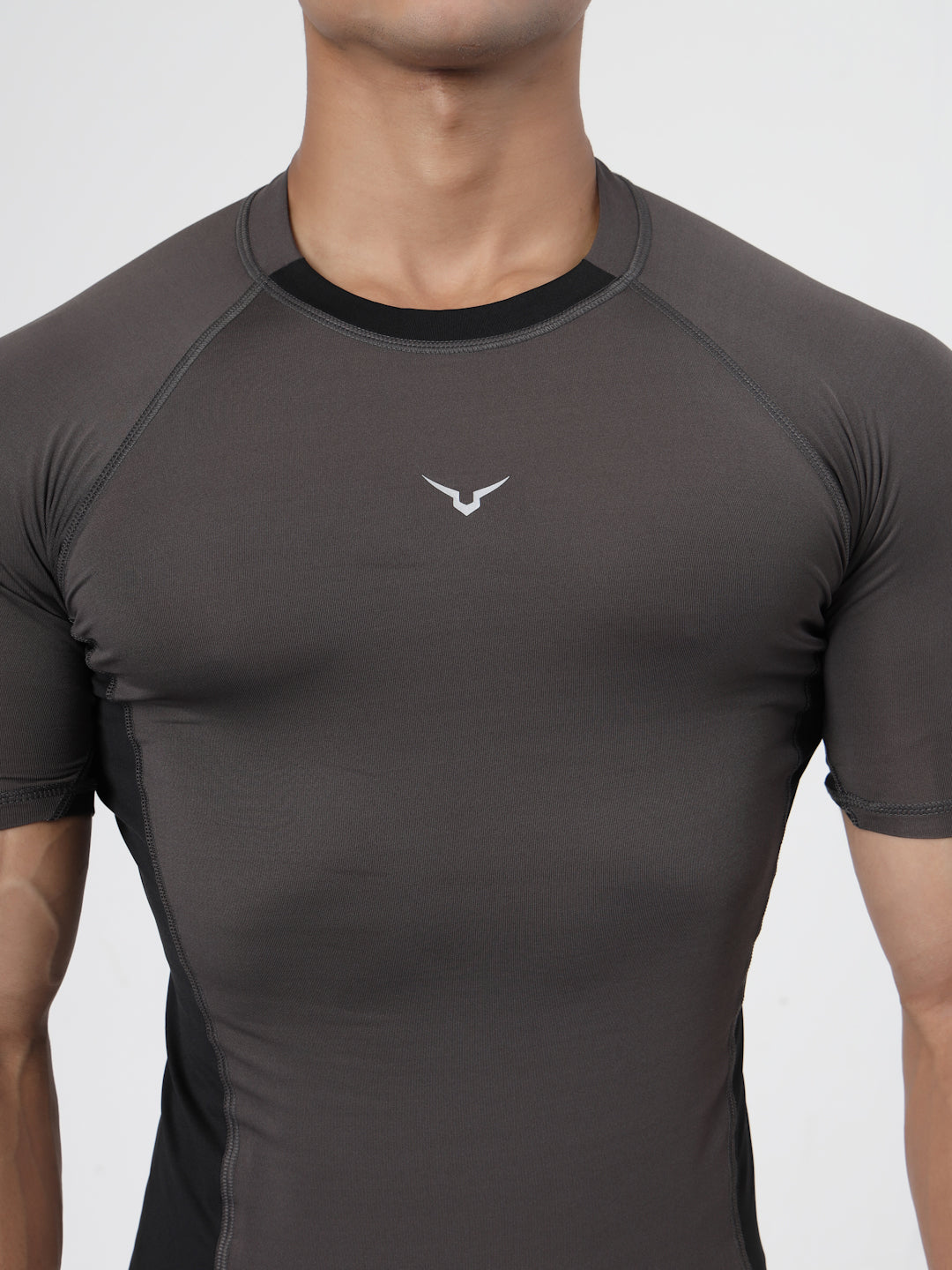 Invincible Men's Color Block Base Layer Compression Tee