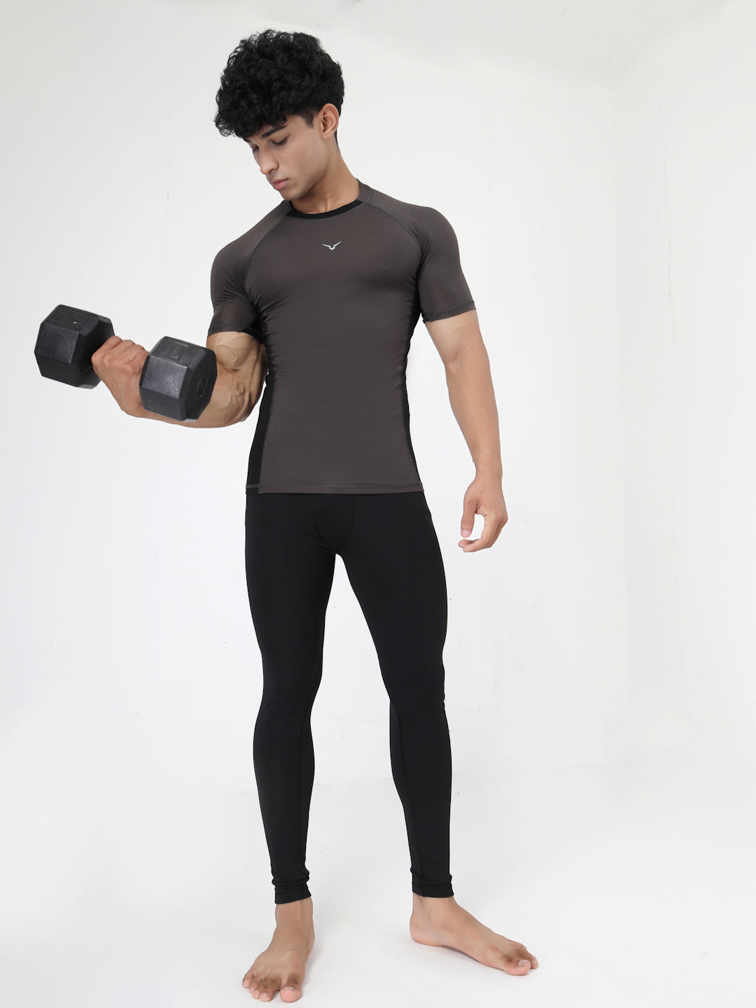Invincible Men's Color Block Base Layer Compression Tee