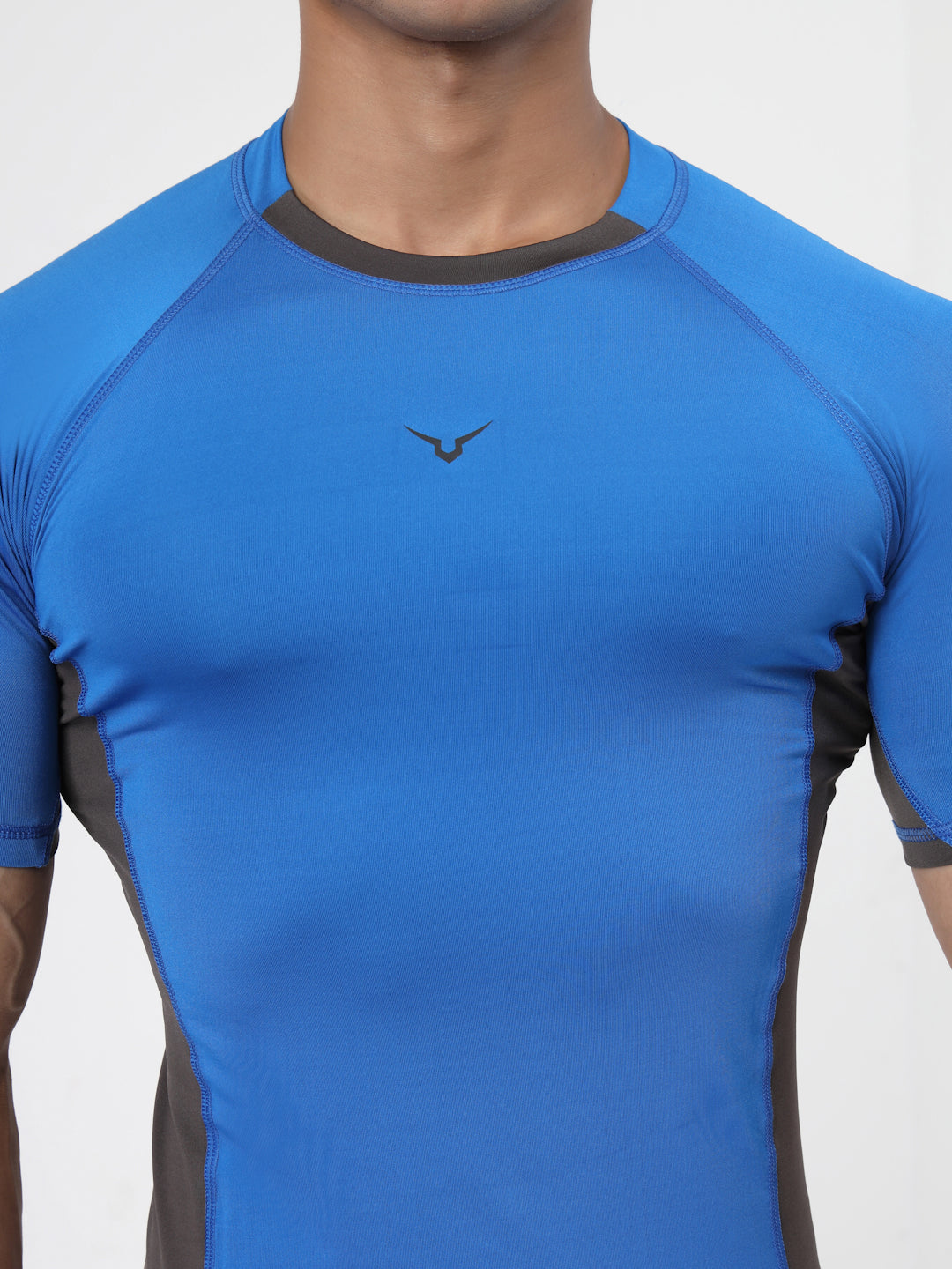 Invincible Men's Color Block Base Layer Compression Tee