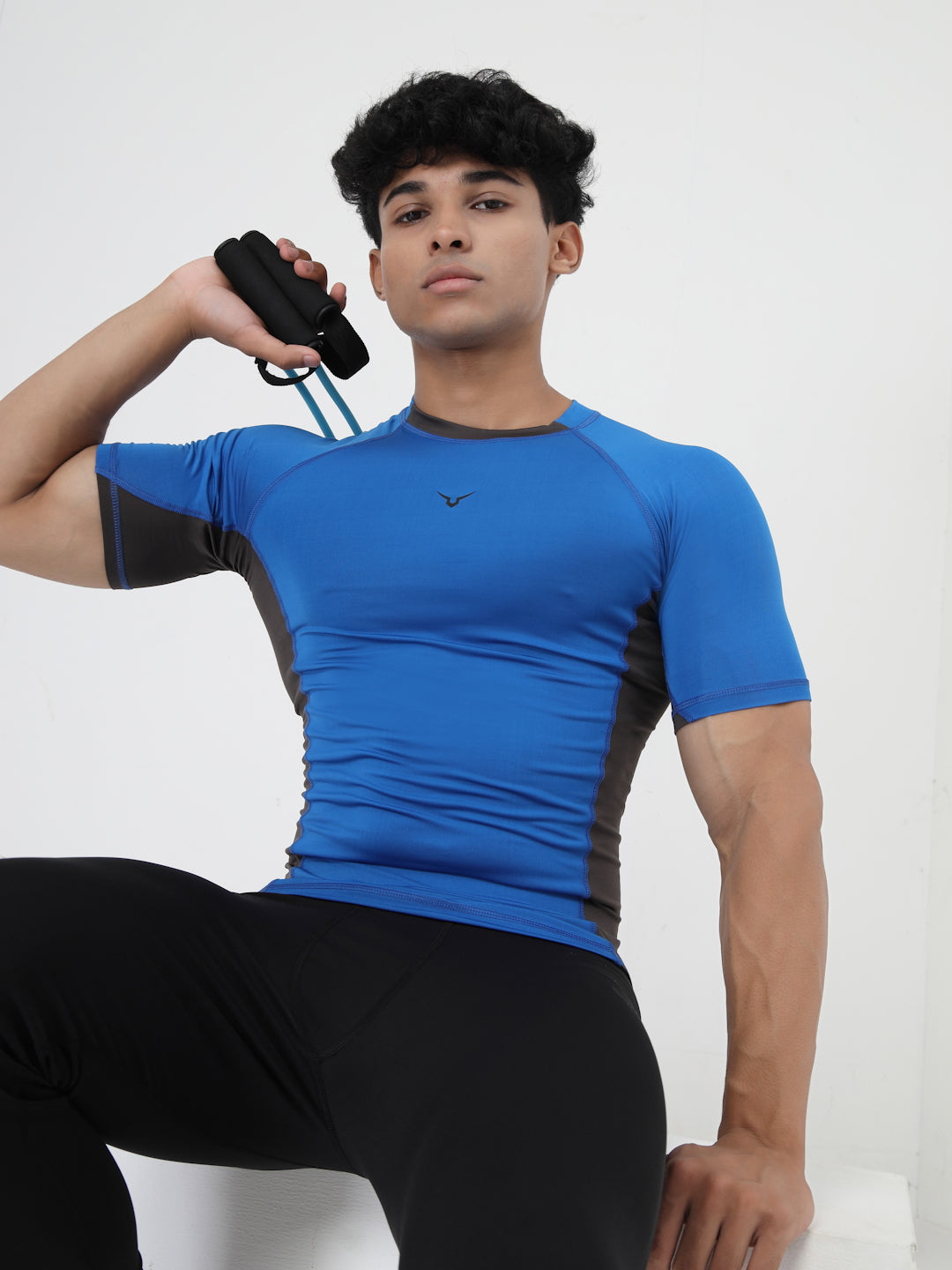 Invincible Men's Color Block Base Layer Compression Tee