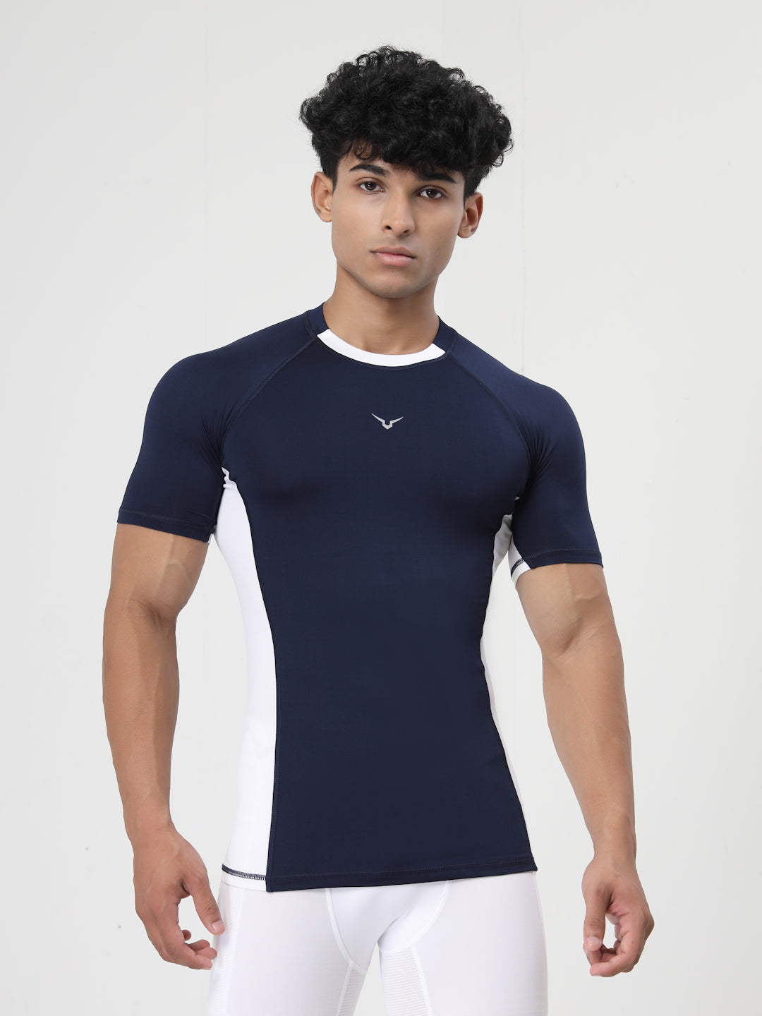 Invincible Men's Color Block Base Layer Compression Tee