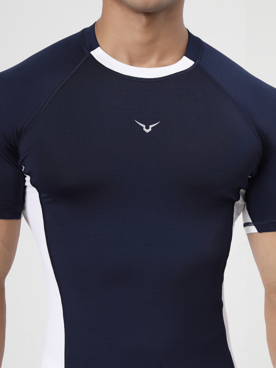Invincible Men's Color Block Base Layer Compression Tee
