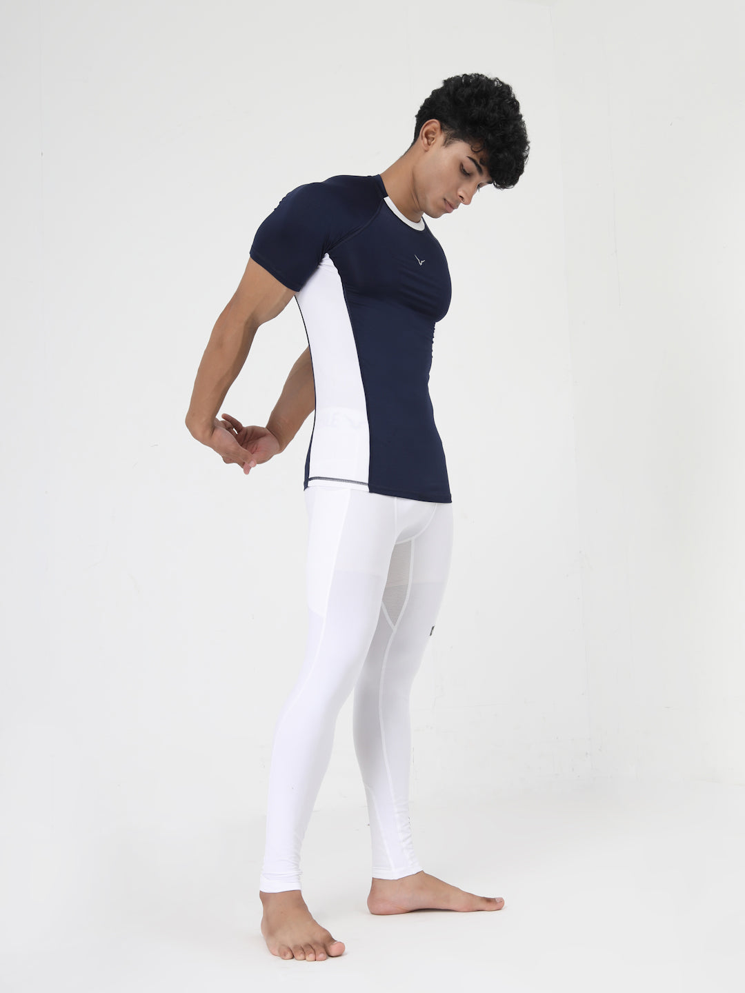 Invincible Men's Color Block Base Layer Compression Tee