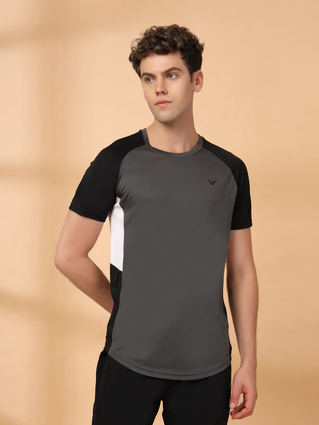 Invincible Men's Color Block Round Neck Tee
