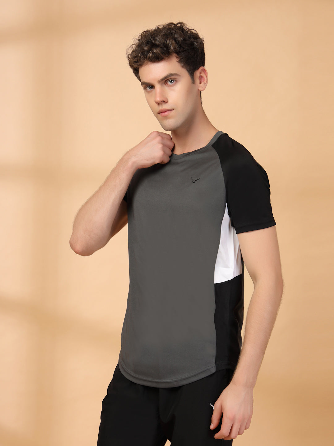 Invincible Men's Color Block Round Neck Tee