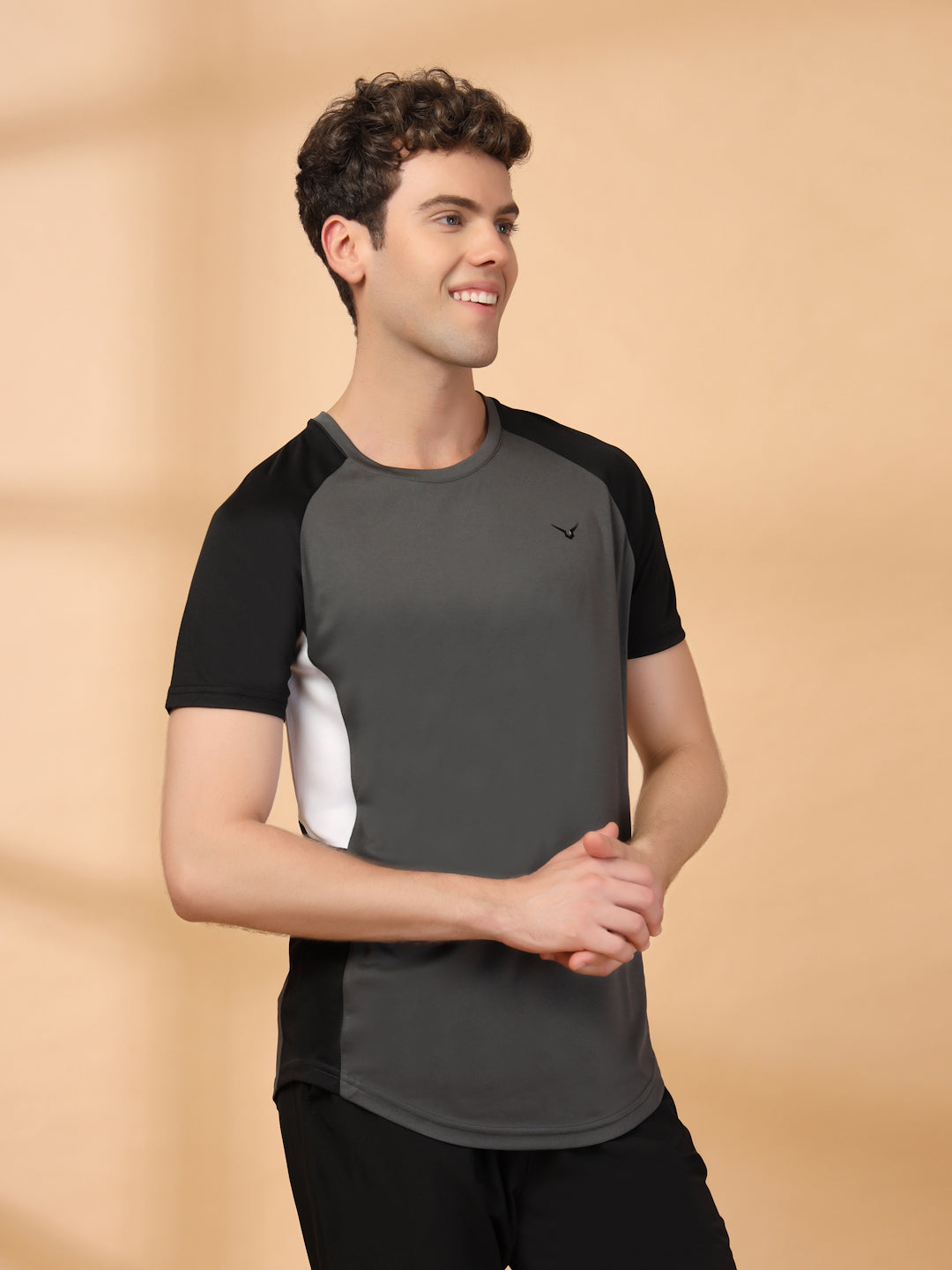 Invincible Men's Color Block Round Neck Tee