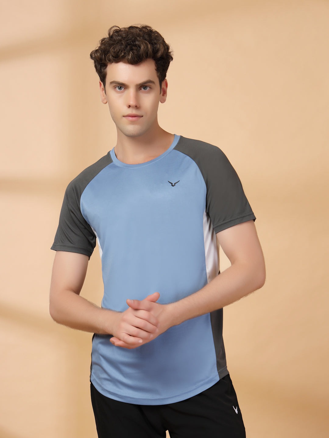 Invincible Men's Color Block Round Neck Tee