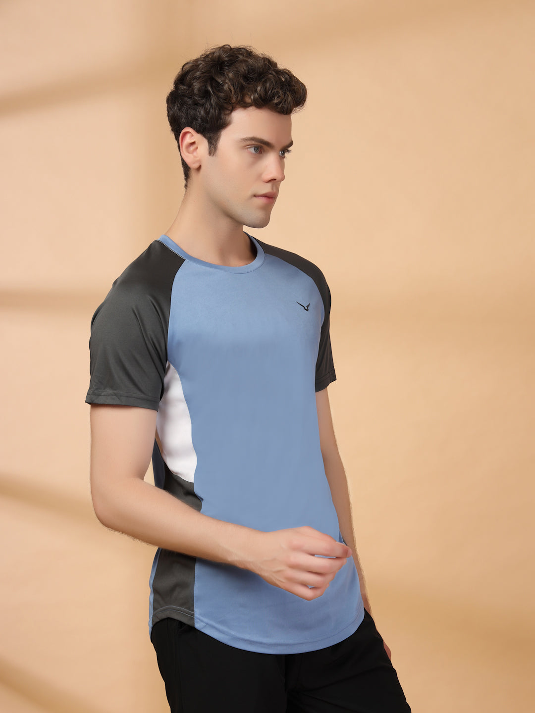 Invincible Men's Color Block Round Neck Tee