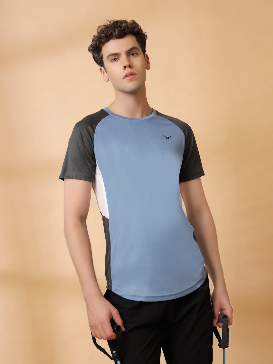Invincible Men's Color Block Round Neck Tee