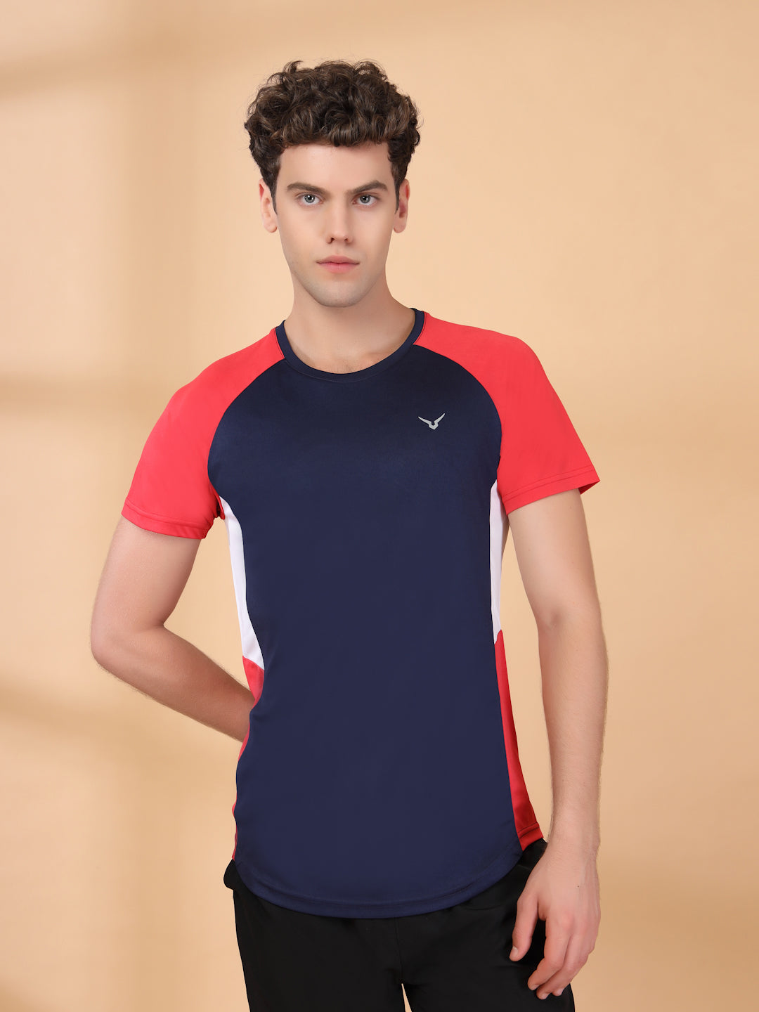 Invincible Men's Color Block Round Neck Tee