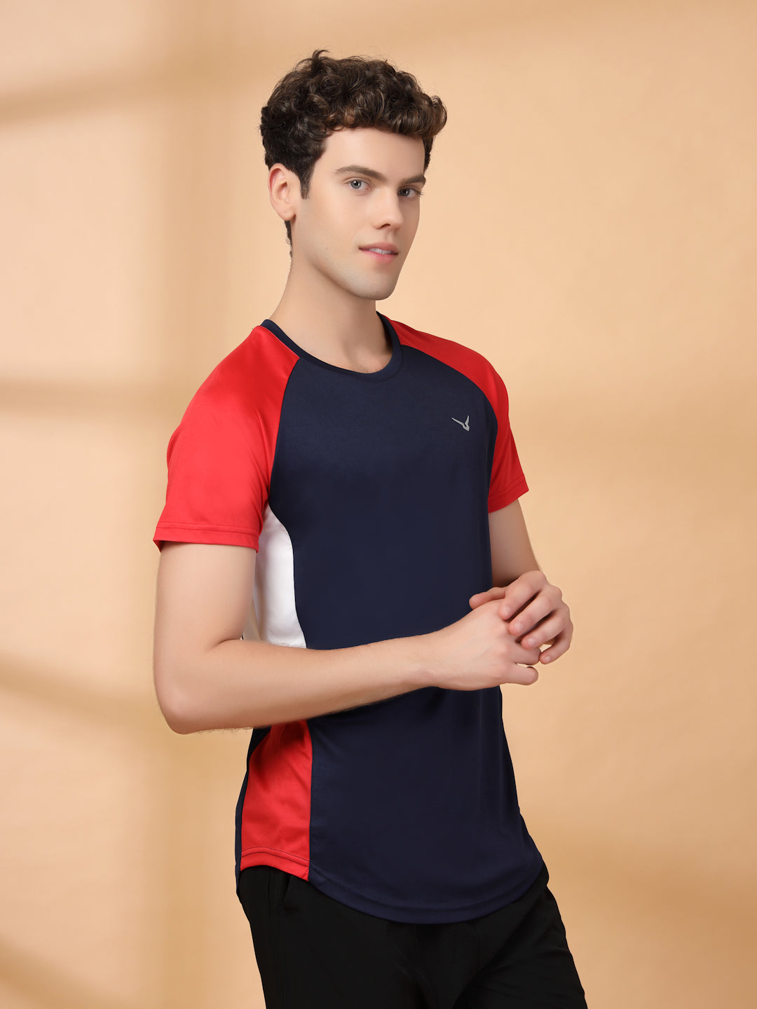 Invincible Men's Color Block Round Neck Tee