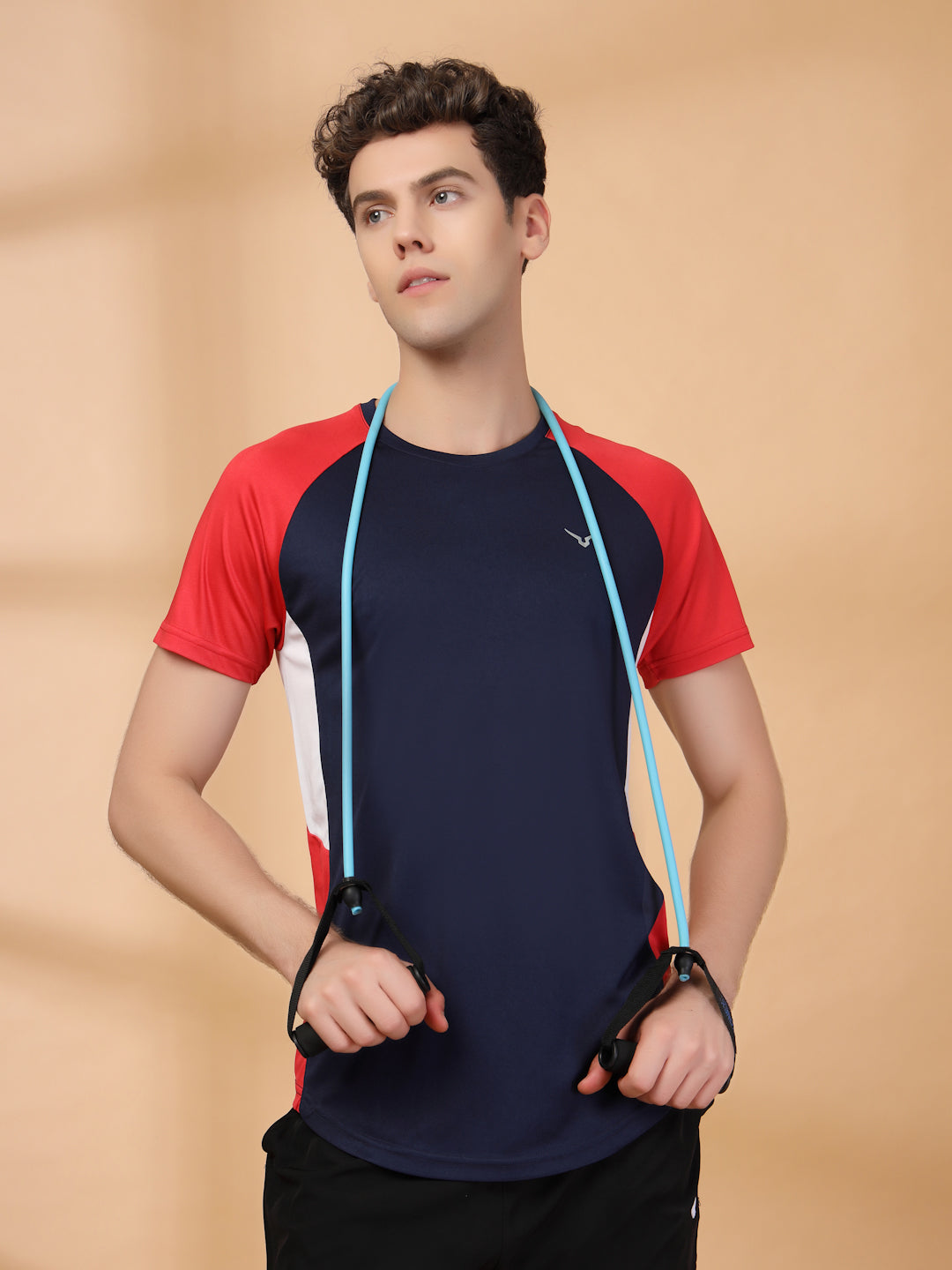 Invincible Men's Color Block Round Neck Tee