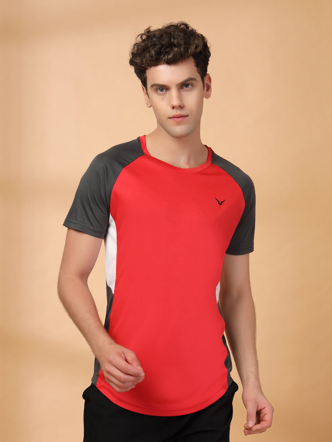 Invincible Men's Color Block Round Neck Tee