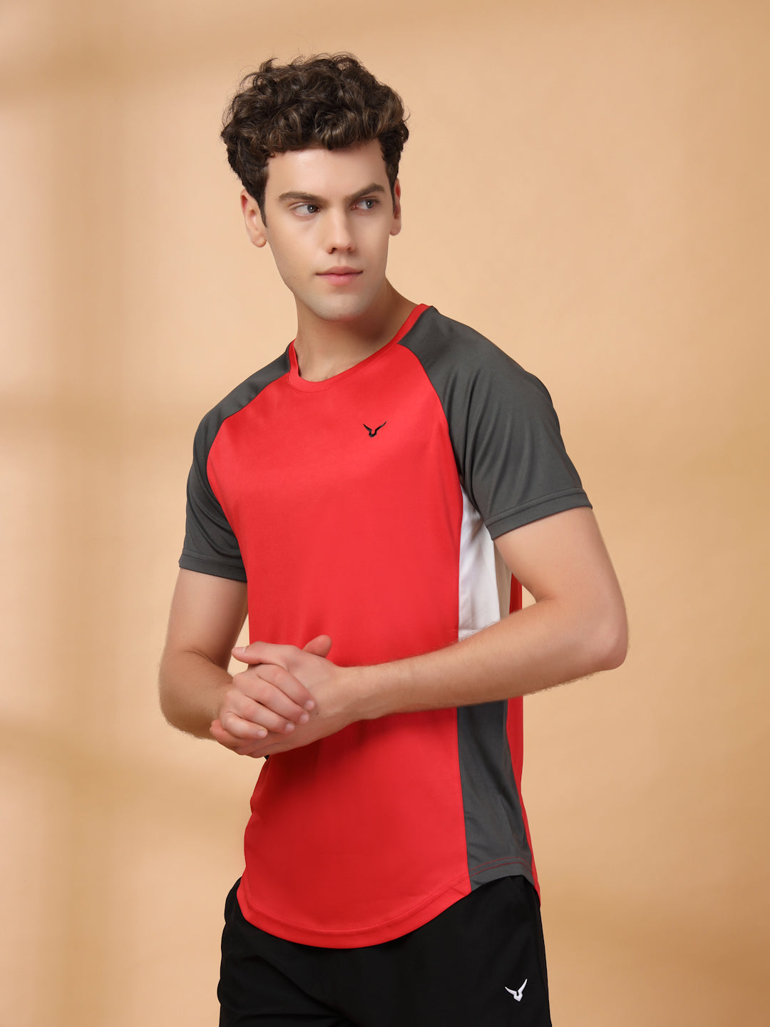 Invincible Men's Color Block Round Neck Tee