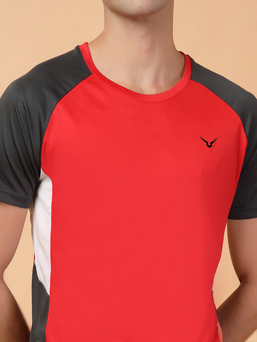 Invincible Men's Color Block Round Neck Tee