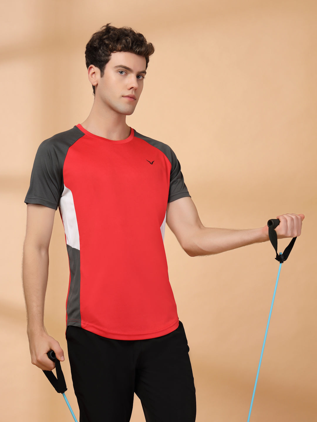 Invincible Men's Color Block Round Neck Tee