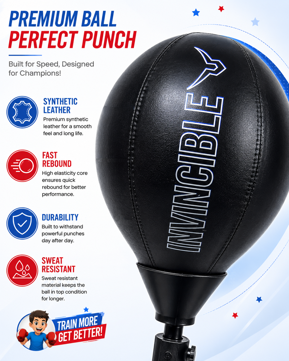 INVINCIBLE KIDS STANDING REFLEX BOXING KIT