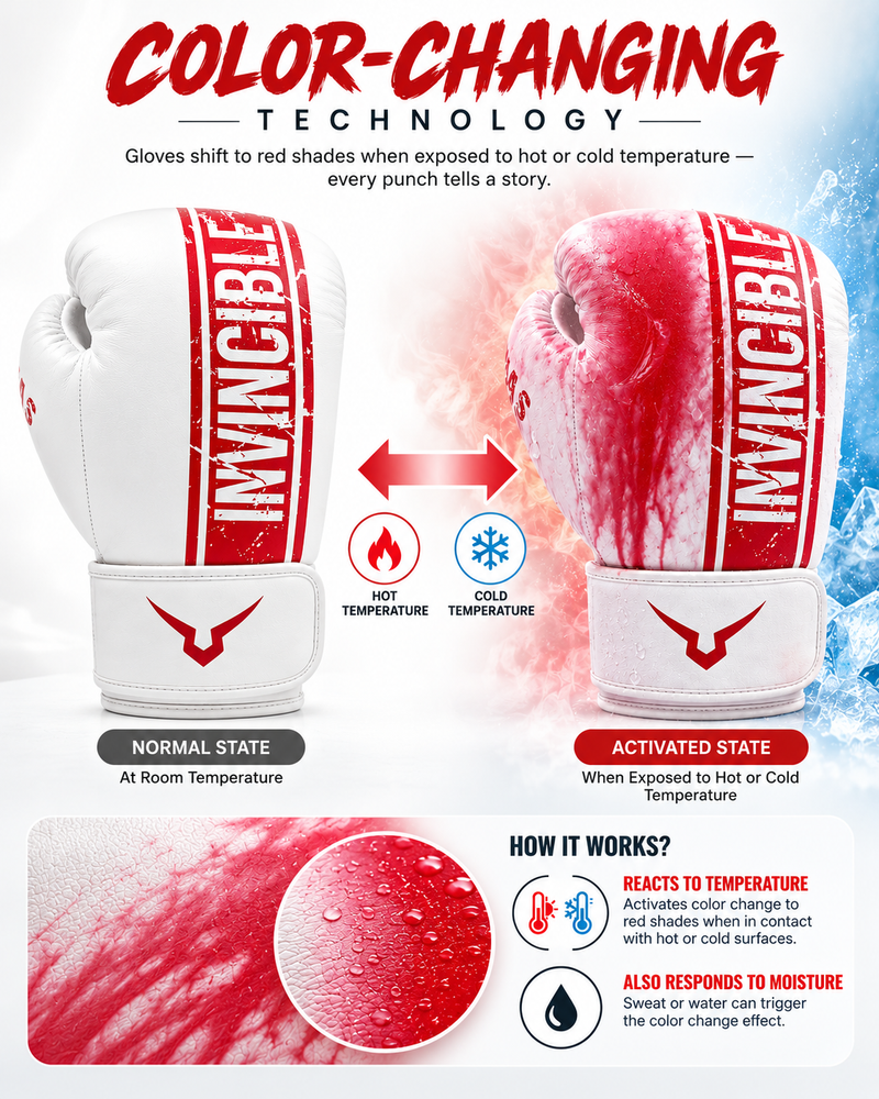 Invincible Temperature Sensitive Tejas Training Boxing Gloves Hover
