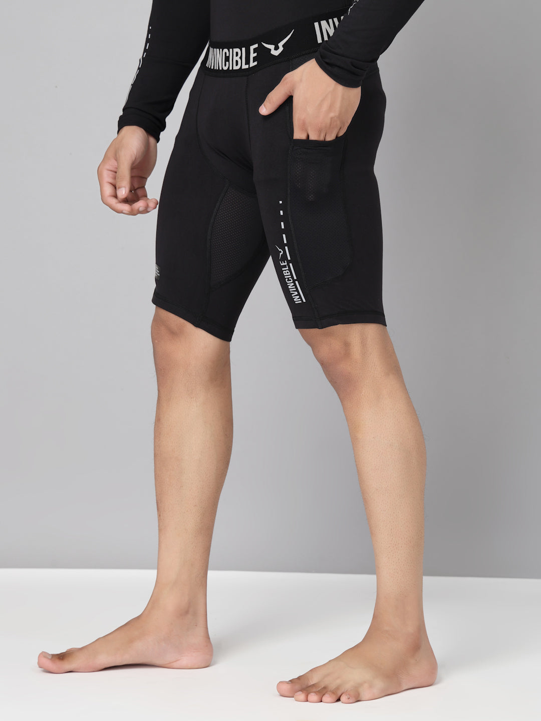 Invincible Men's Ghost Compression Shorts
