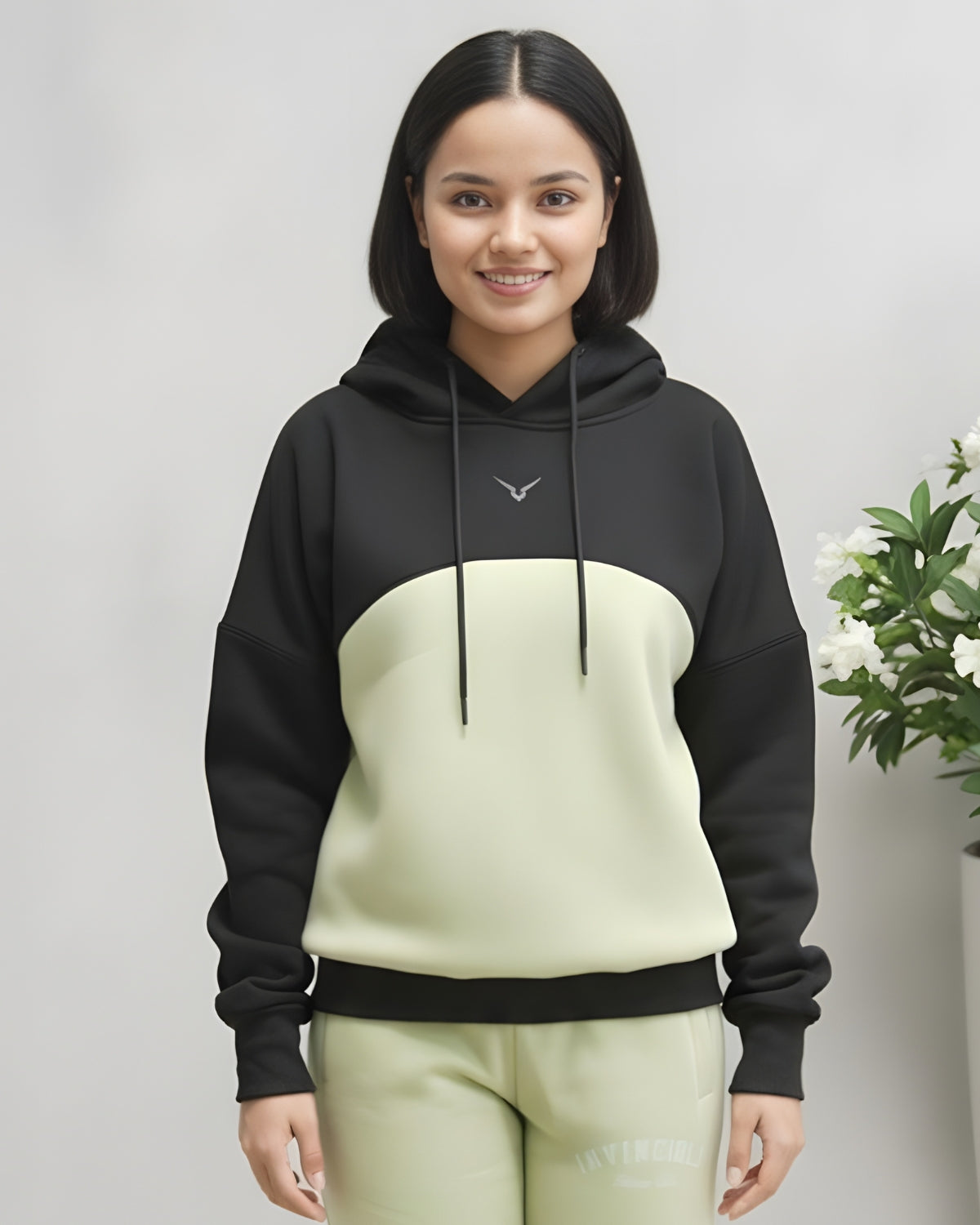 Invincible Women's Color Block Fleece Hoody