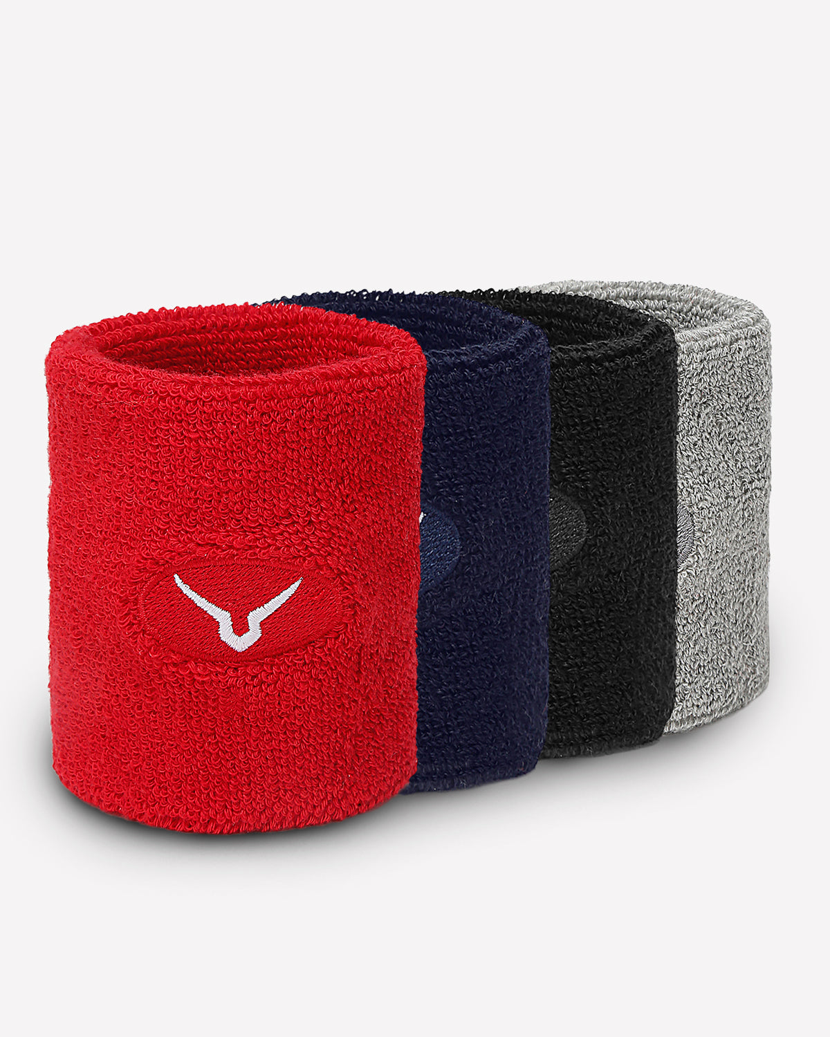 Invincible Cotton Wristband Sweatbands - 3 Inch, Pack of 4