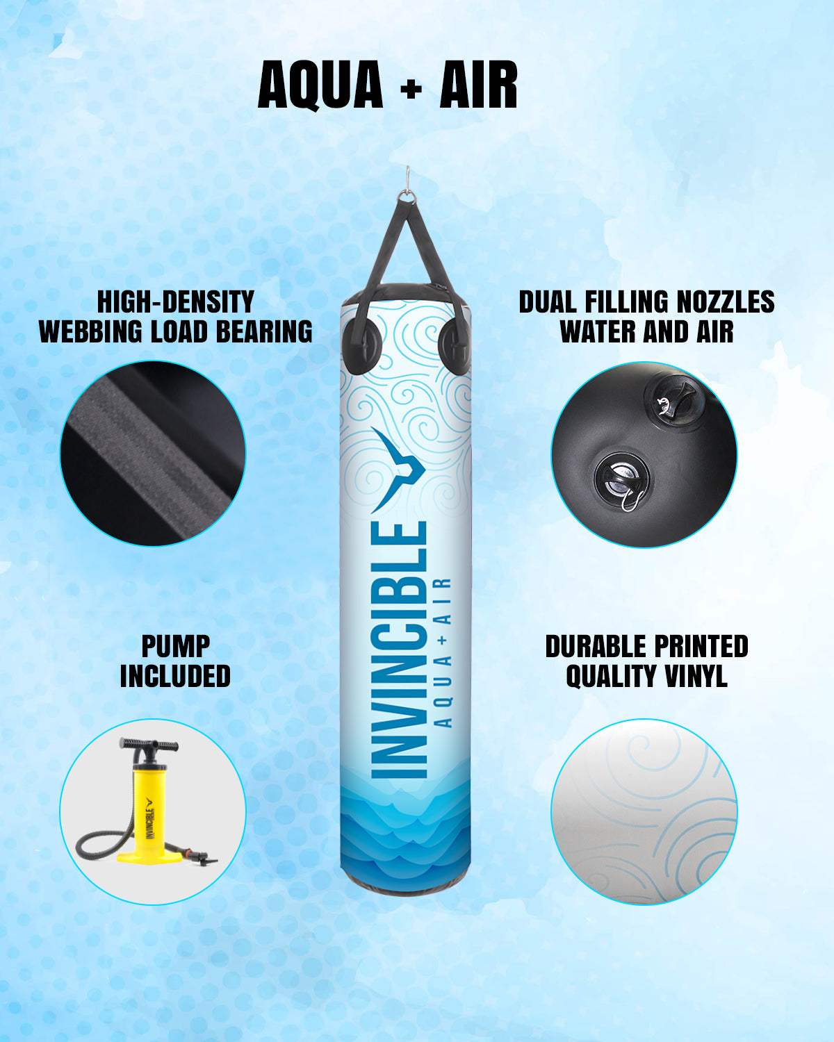 Invincible Classic Aqua Air Punching Bag