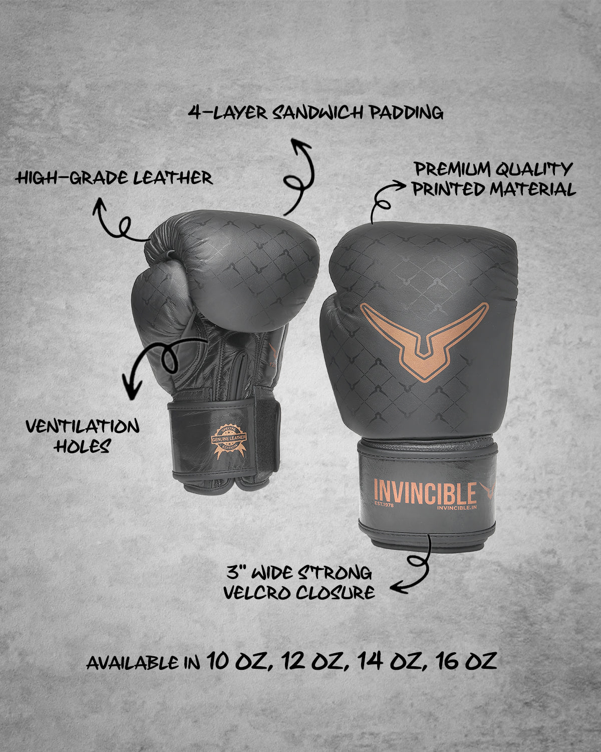 Invincible Special Edition Muay Thai Pro Boxing Gloves