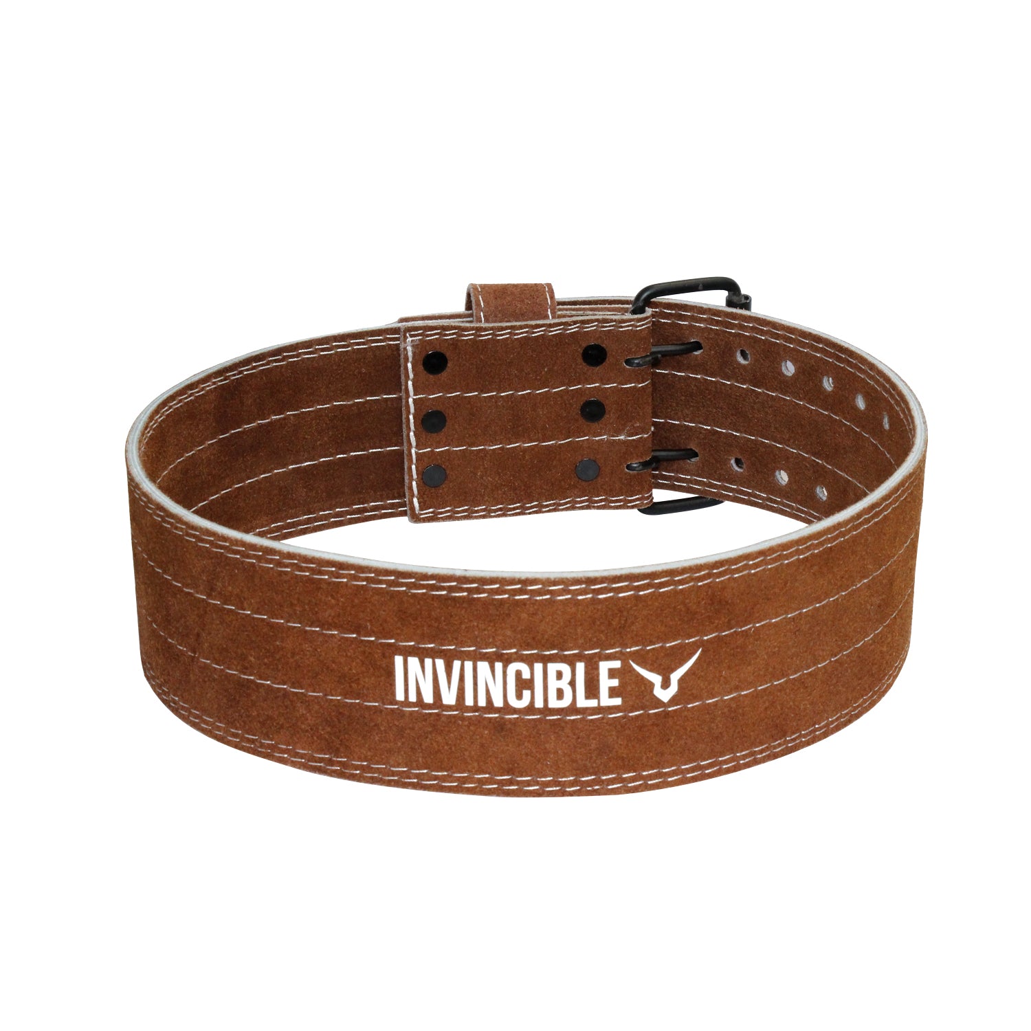 Invincible Heavy Duty Leather Weight Lifting Gym Belt for Heavy Workout for Men & Women 4"