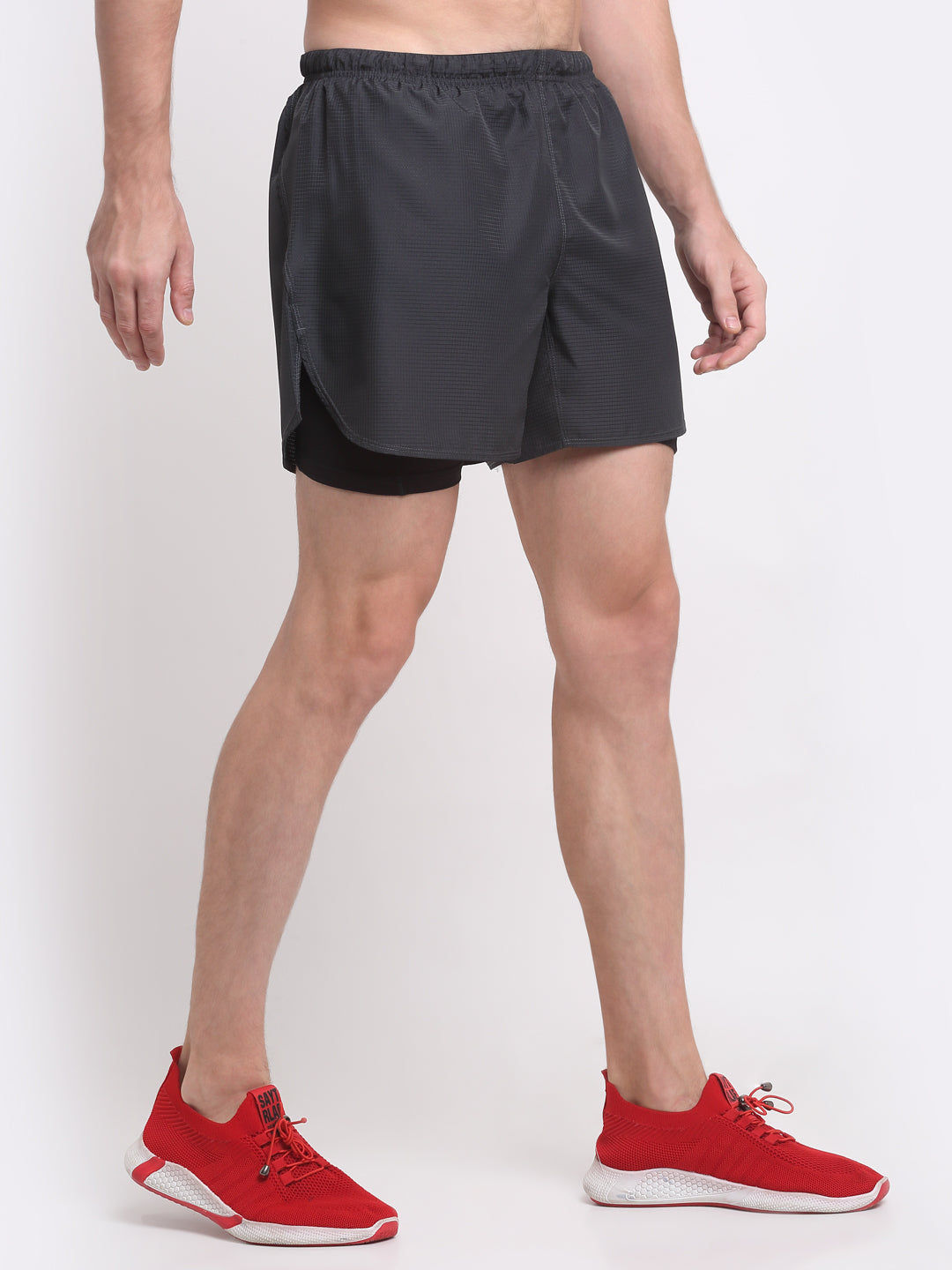 Invincible Men's Double Layered Long Distance Running Shorts