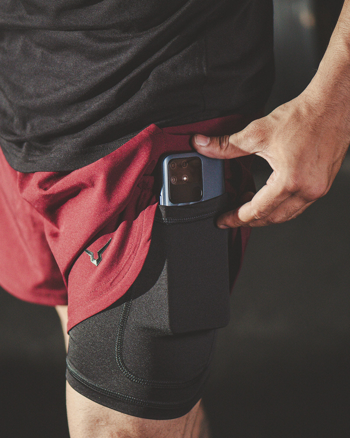 Invincible Men's Double Layered Shorts