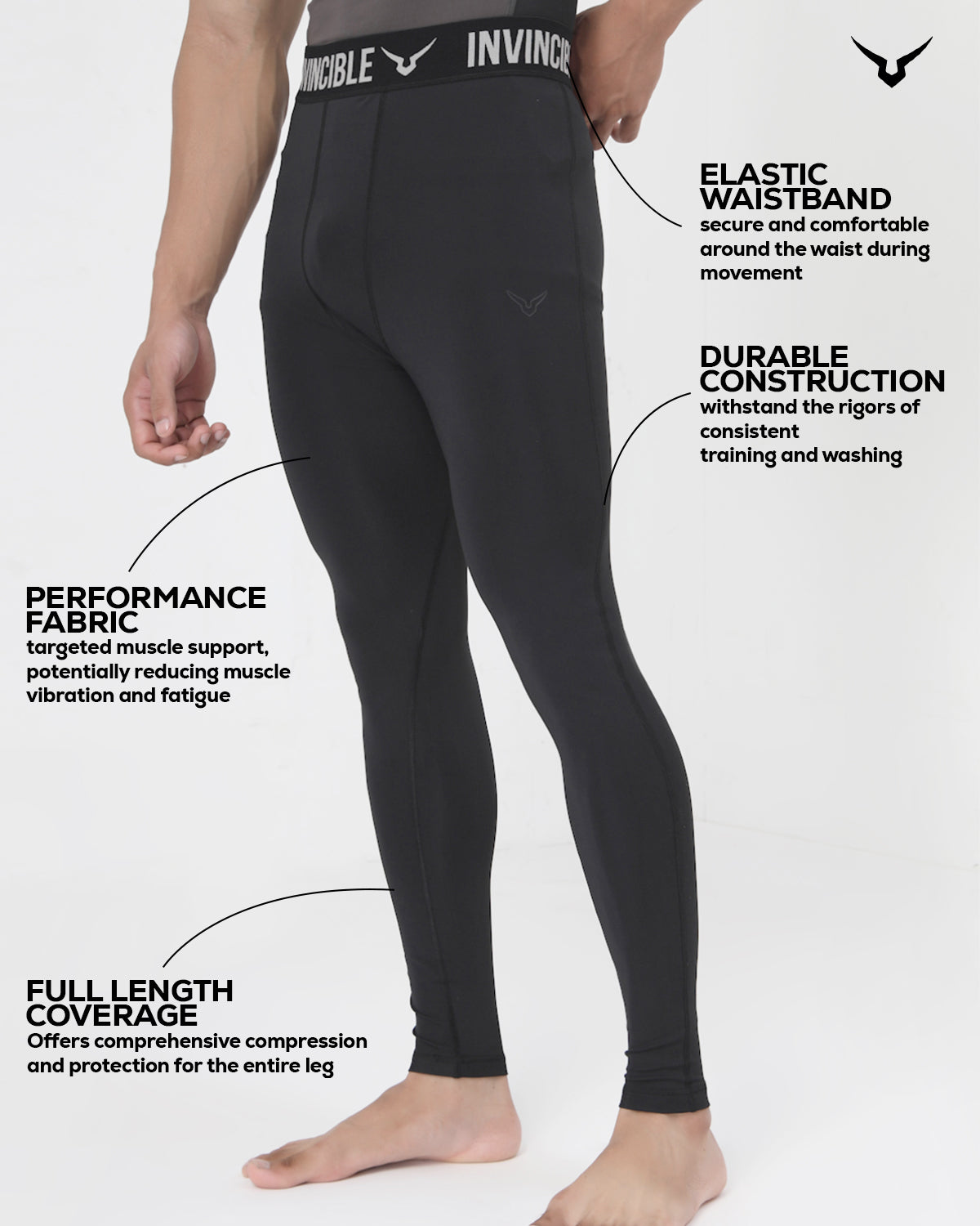 Invincible Men's Compression Leggings