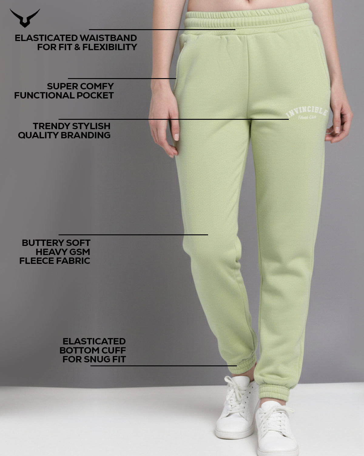 Invincible Women's Fleece Jogger Pants