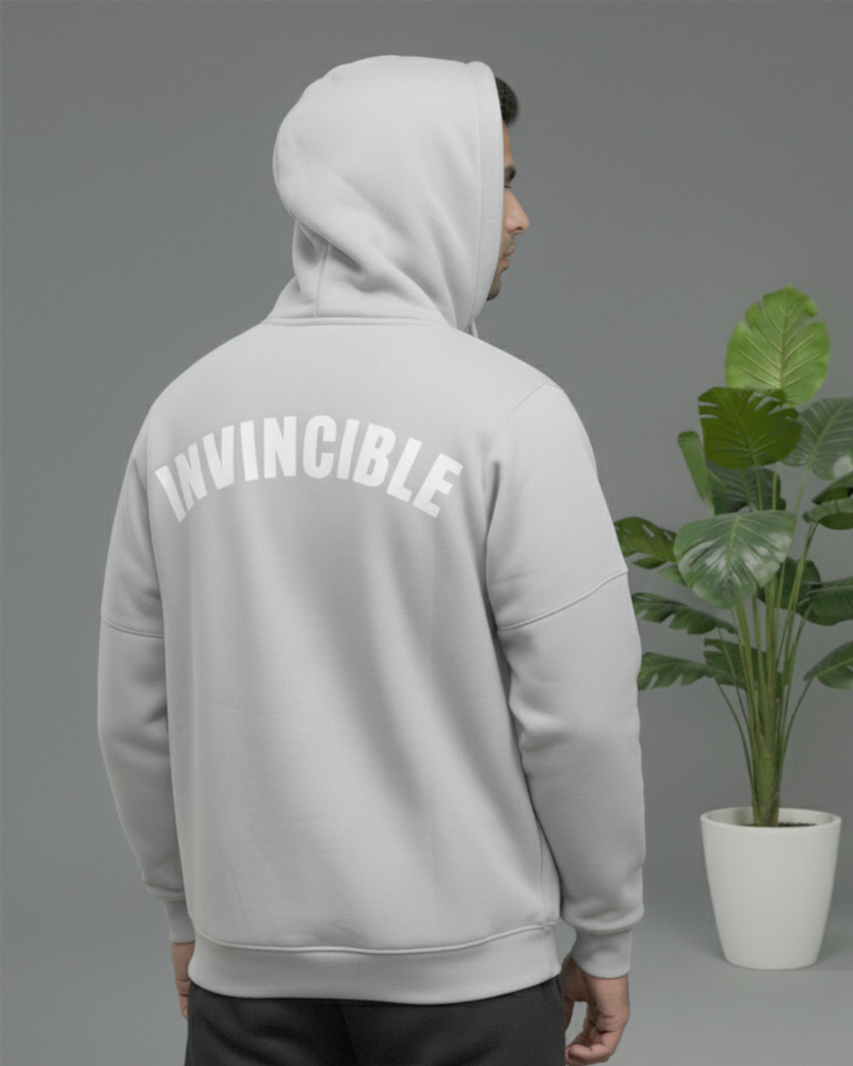 Invincible Men's Drop Shoulder Fleece Hoody