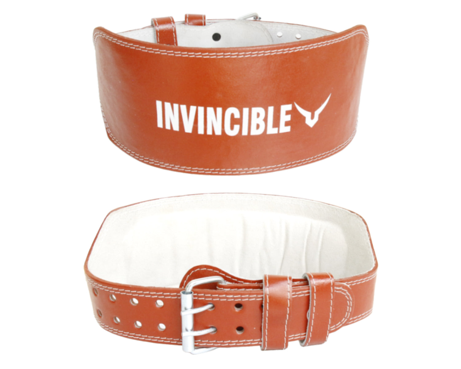 Invincible Weight Lifting Leather Belt 6”