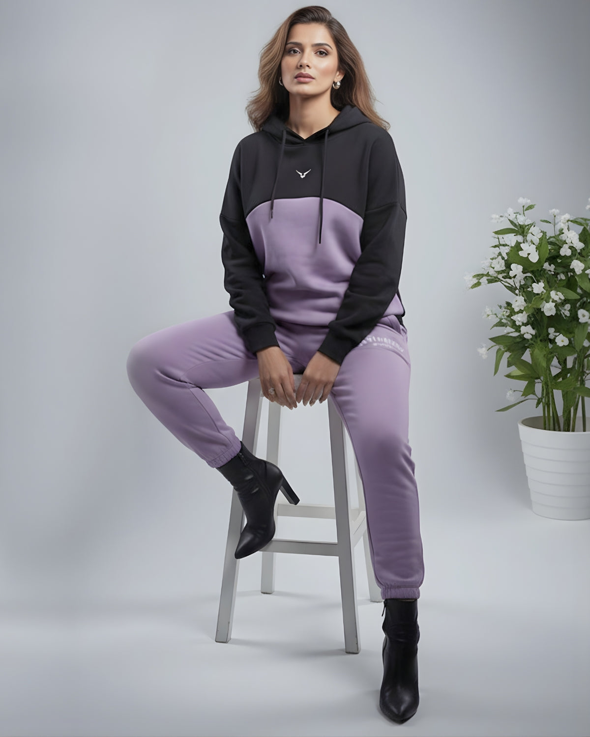 Invincible Women's Color Block Fleece Hoody