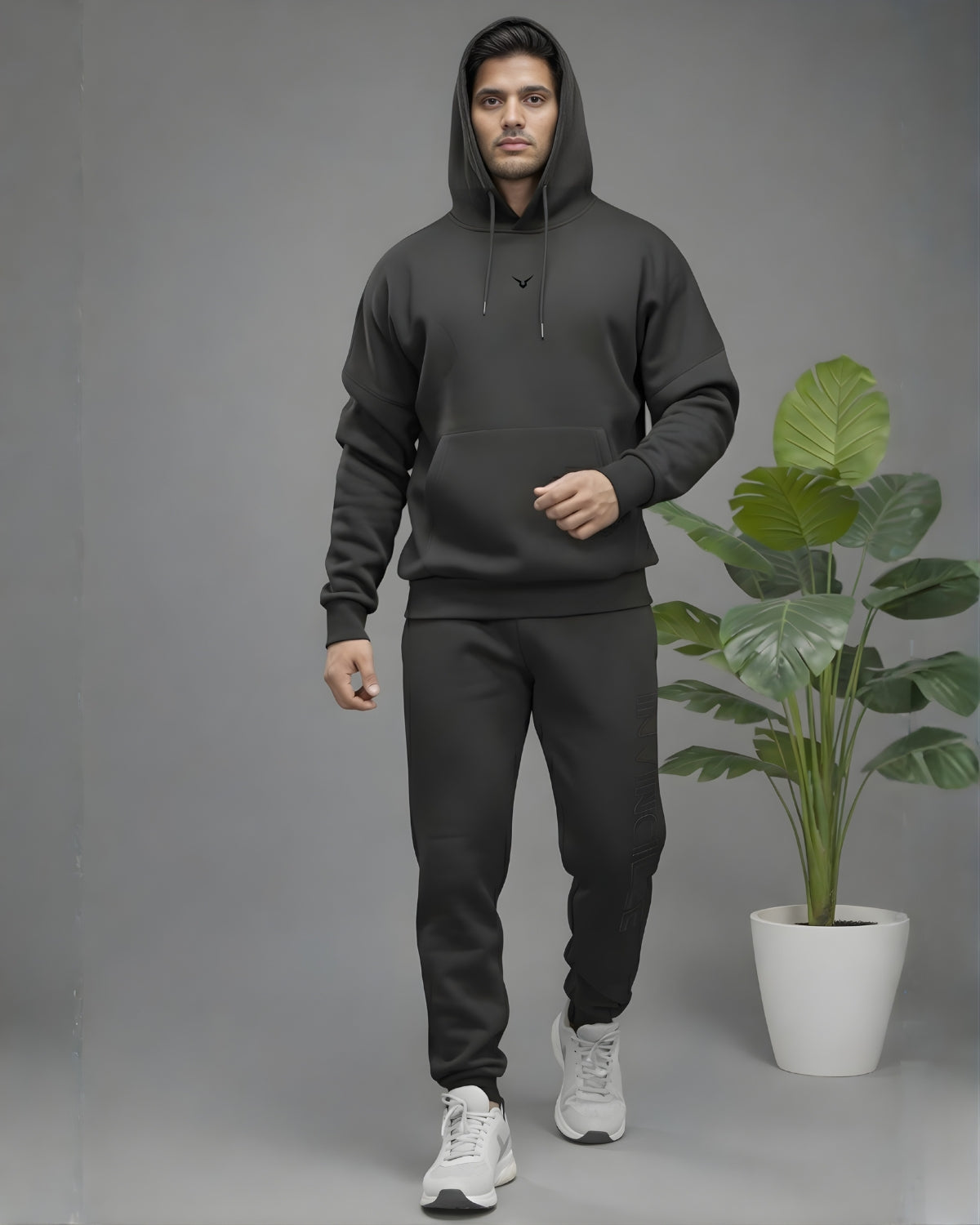 Invincible Men's Drop Shoulder Fleece Hoody