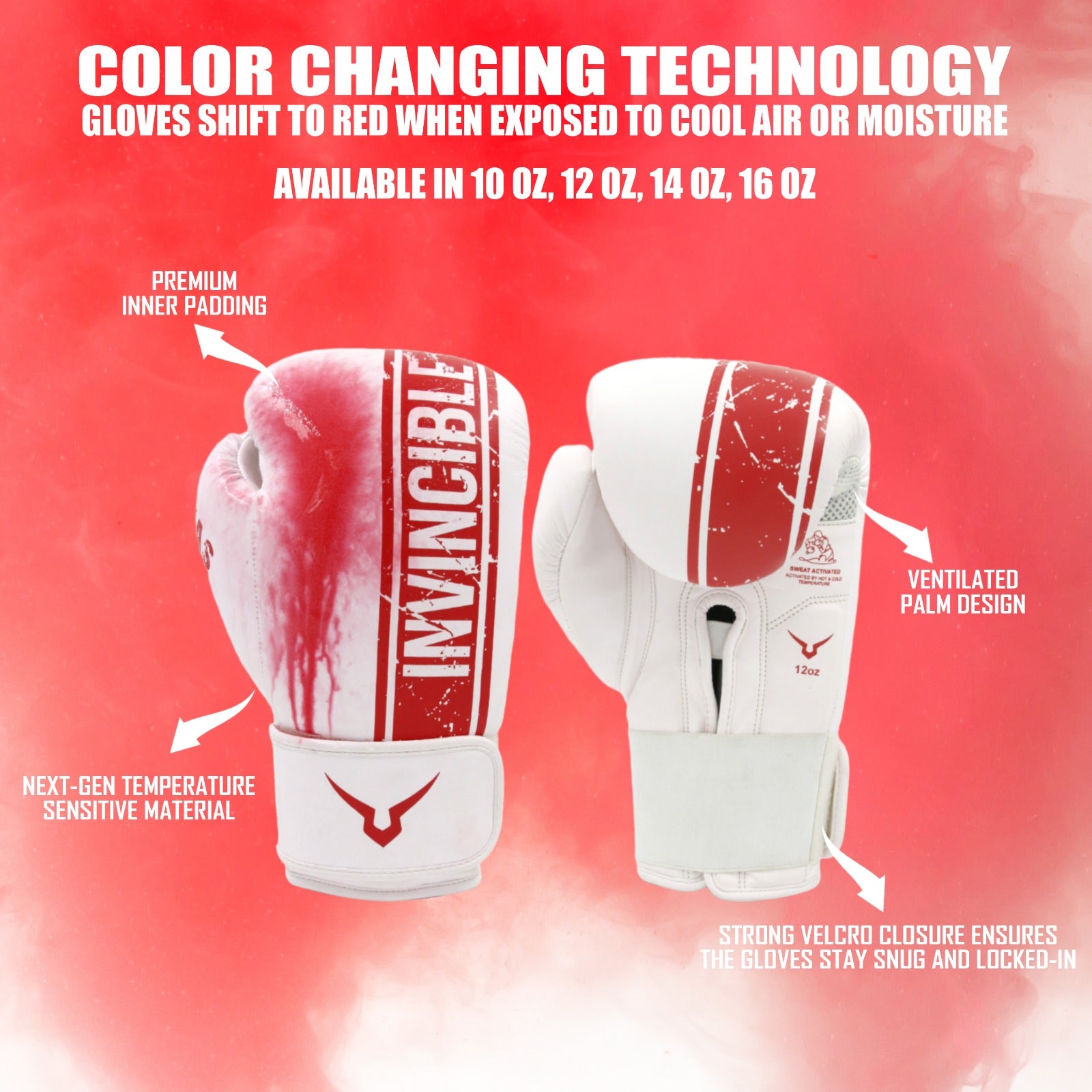Invincible Temperature Sensitive Tejas Training Boxing Gloves