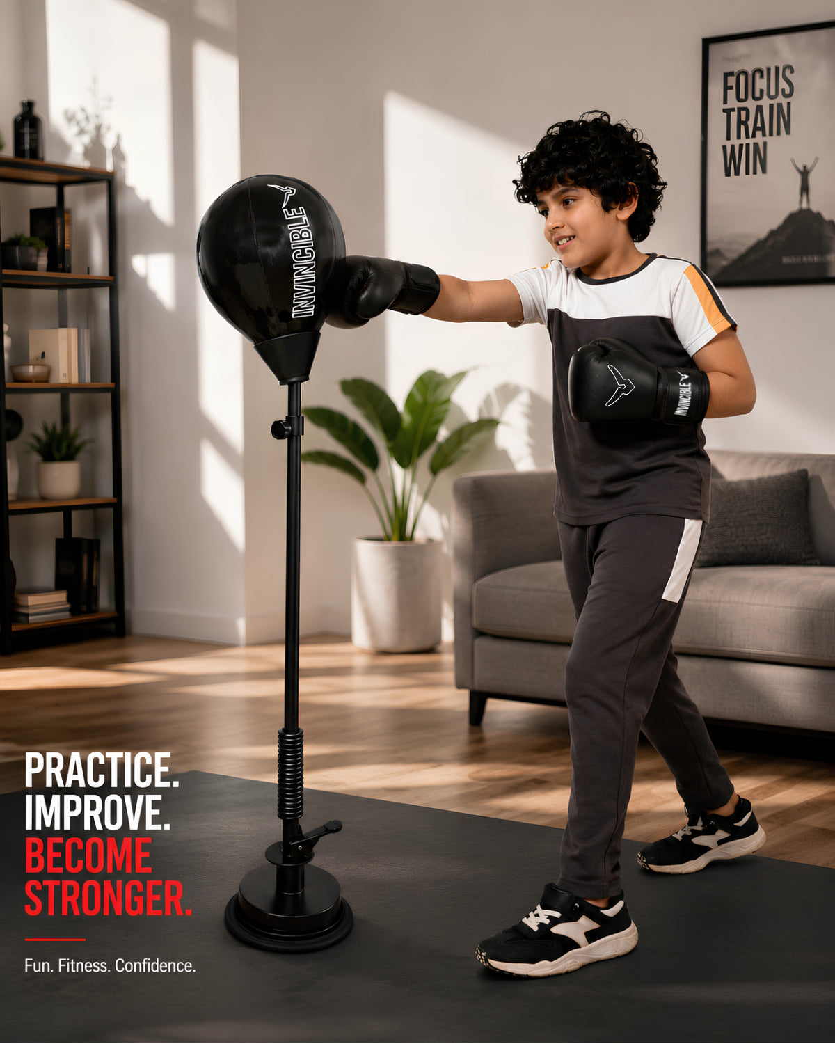 INVINCIBLE KIDS STANDING REFLEX BOXING KIT