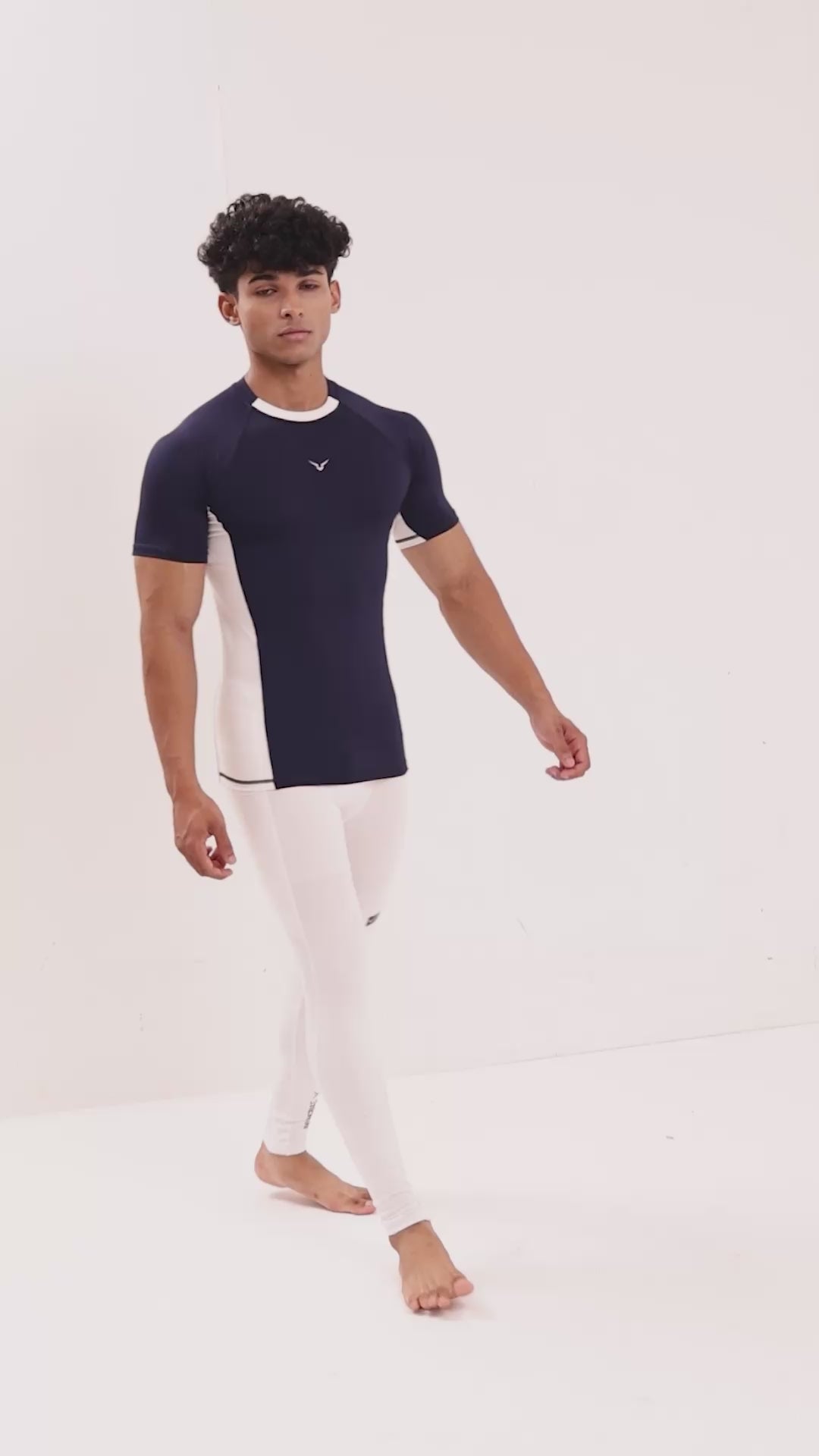 Invincible Men's Color Block Base Layer Compression Tee